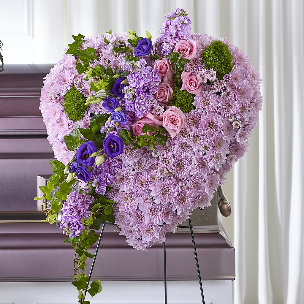 Treasured Love Standing Heart flower arrangement by Honeybee Floral