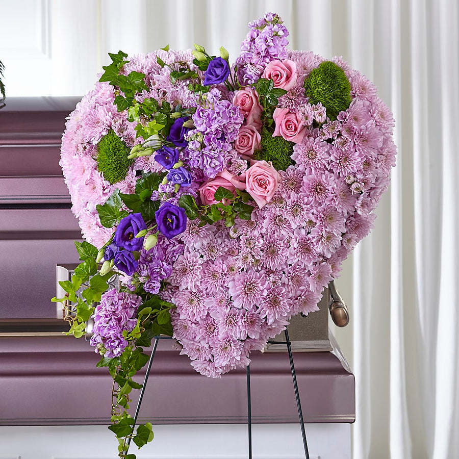 Treasured Love Standing Heart flower arrangement by Honeybee Floral