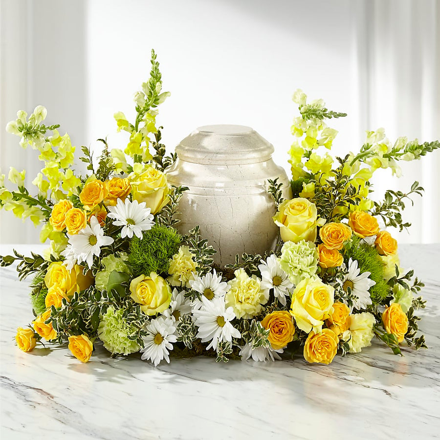 Graceful Love Cremation Adornment flower arrangement by Honeybee Floral