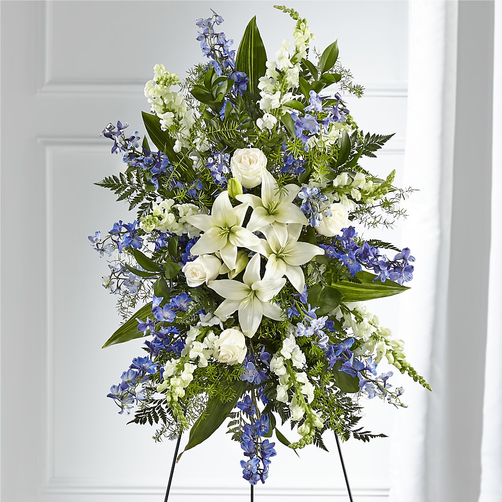 Faithful Friend Standing Spray flower arrangement by Honeybee Floral