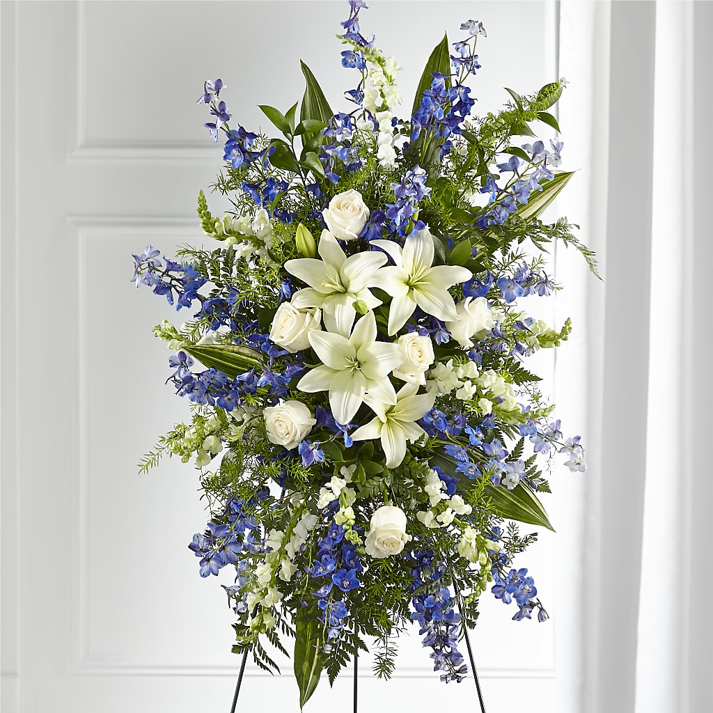 Faithful Friend Standing Spray flower arrangement by Honeybee Floral