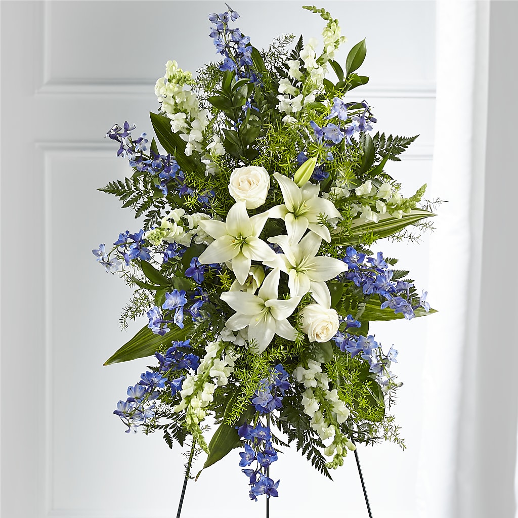 Faithful Friend Standing Spray flower arrangement by Honeybee Floral