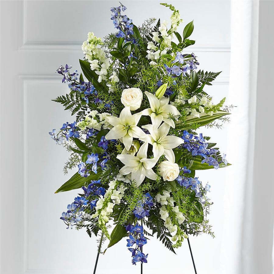 Faithful Friend Standing Spray flower arrangement by Honeybee Floral