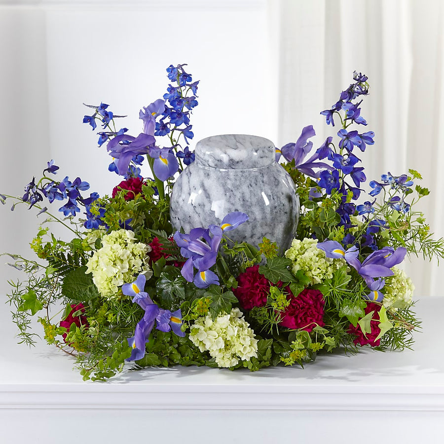 Forever Remembered Cremation Adornment flower arrangement by Honeybee Floral