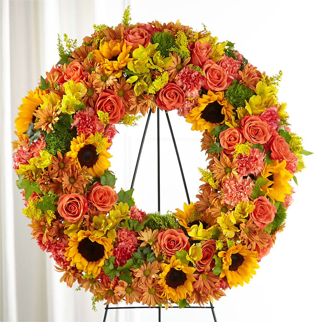Autumnal Memories Wreath (Standard) flower arrangement by Honeybee Floral