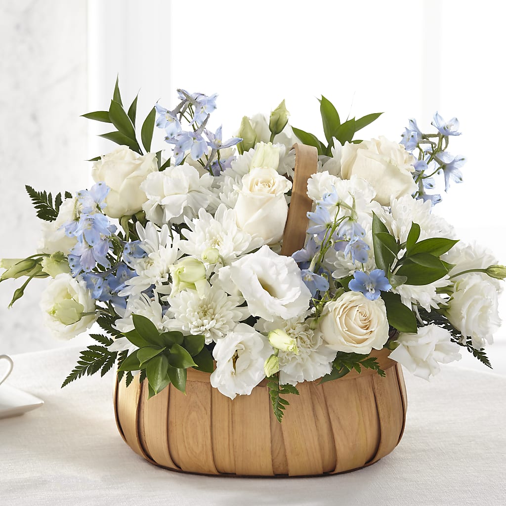 Sincerely Heartfelt Basket flower arrangement by Honeybee Floral