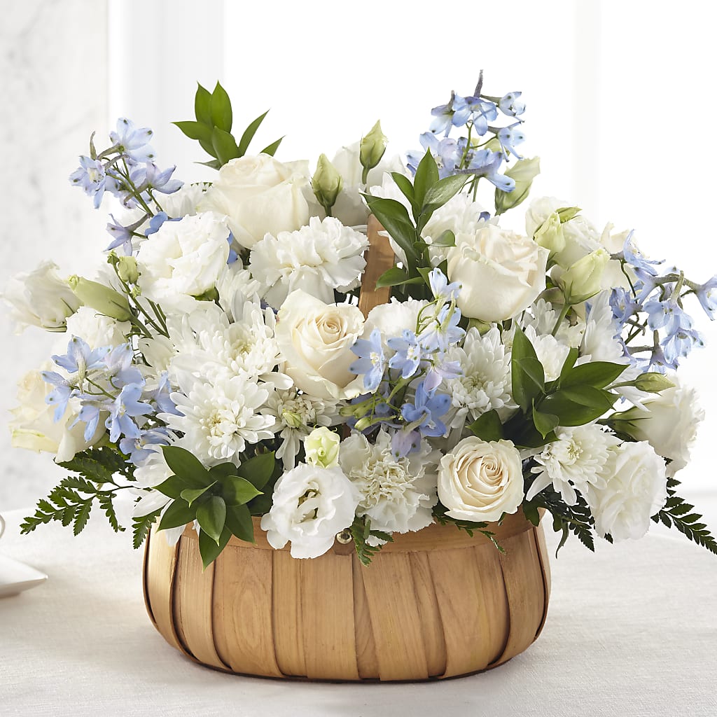 Sincerely Heartfelt Basket flower arrangement by Honeybee Floral
