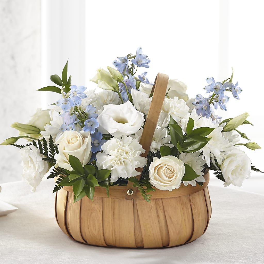 Sincerely Heartfelt Basket flower arrangement by Honeybee Floral