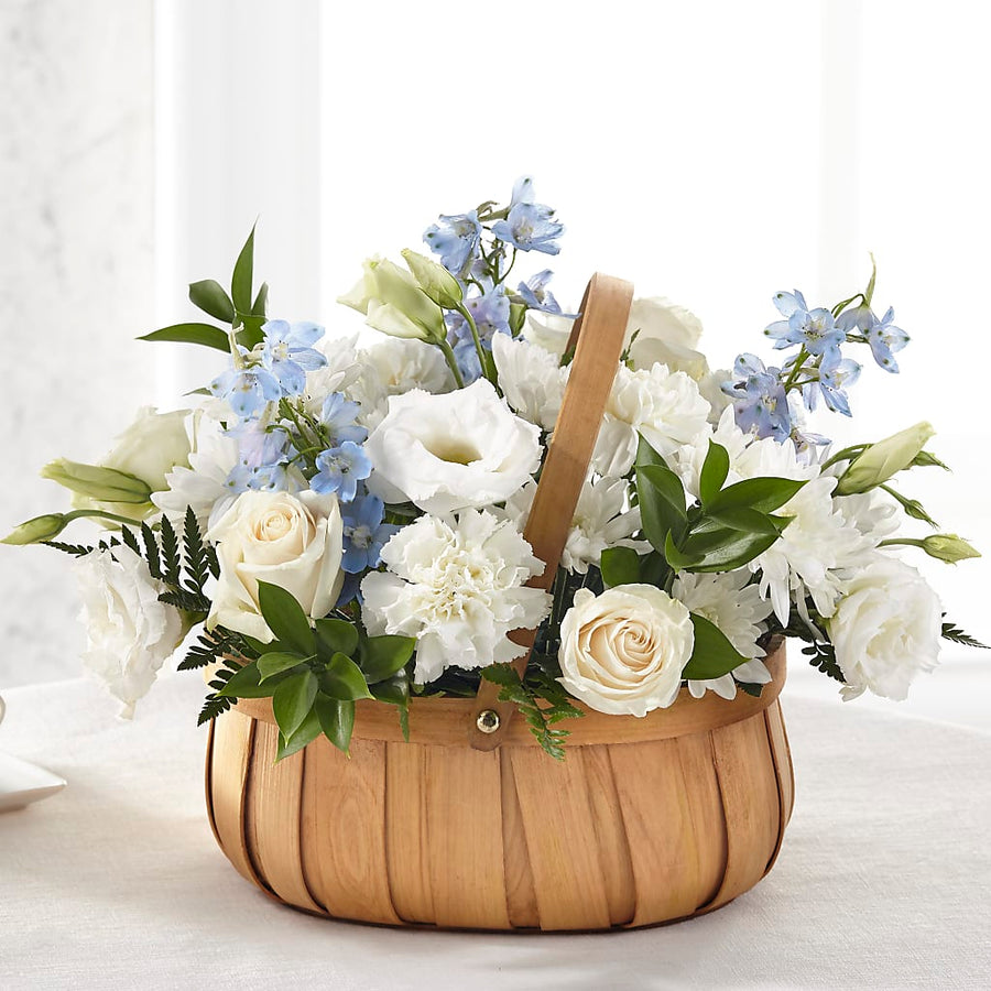 Sincerely Heartfelt Basket flower arrangement by Honeybee Floral