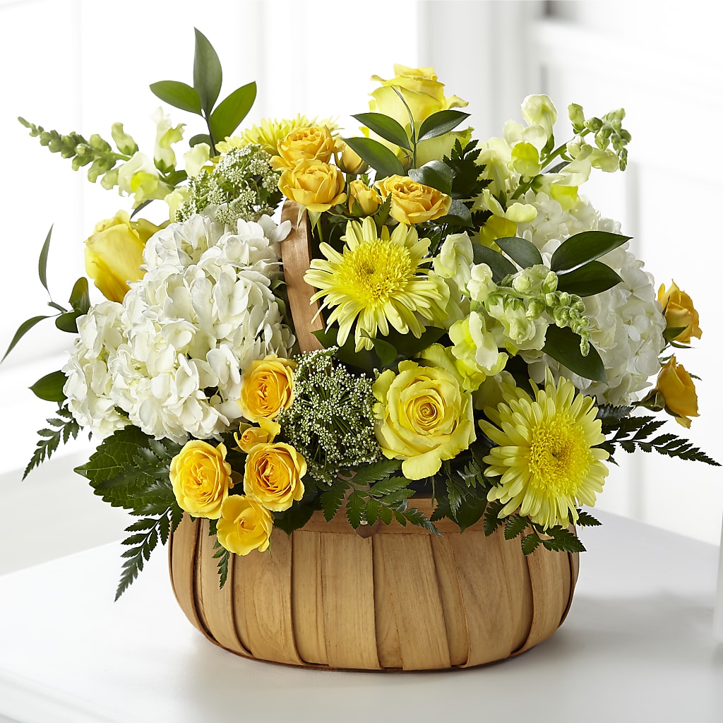 Rustic Remembrance Basket flower arrangement by Honeybee Floral