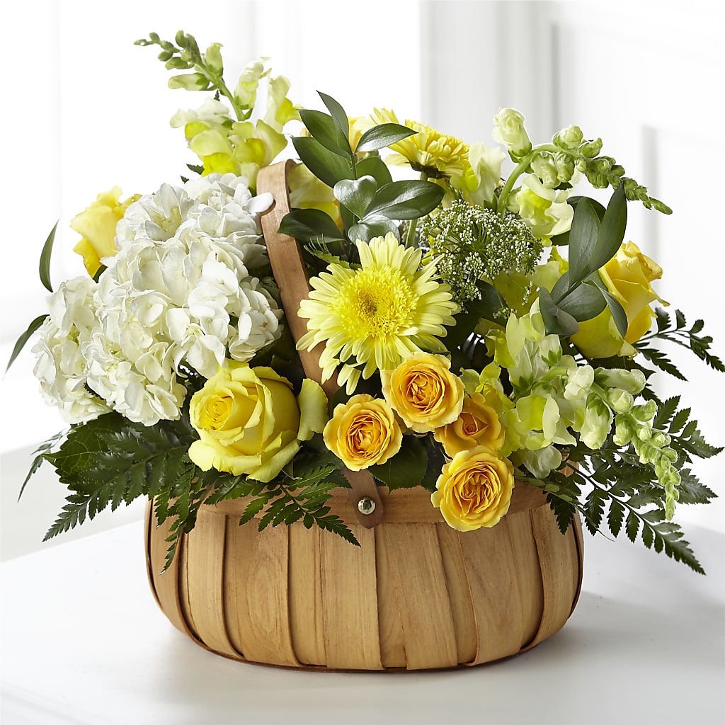 Rustic Remembrance Basket flower arrangement by Honeybee Floral