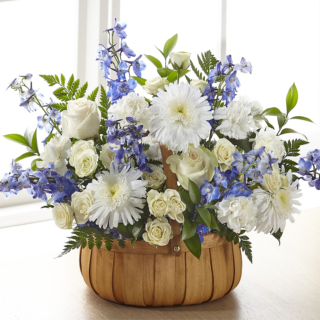 Harmony & Grace Basket flower arrangement by Honeybee Floral