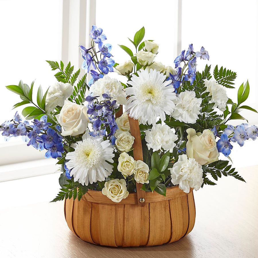 Harmony & Grace Basket flower arrangement by Honeybee Floral