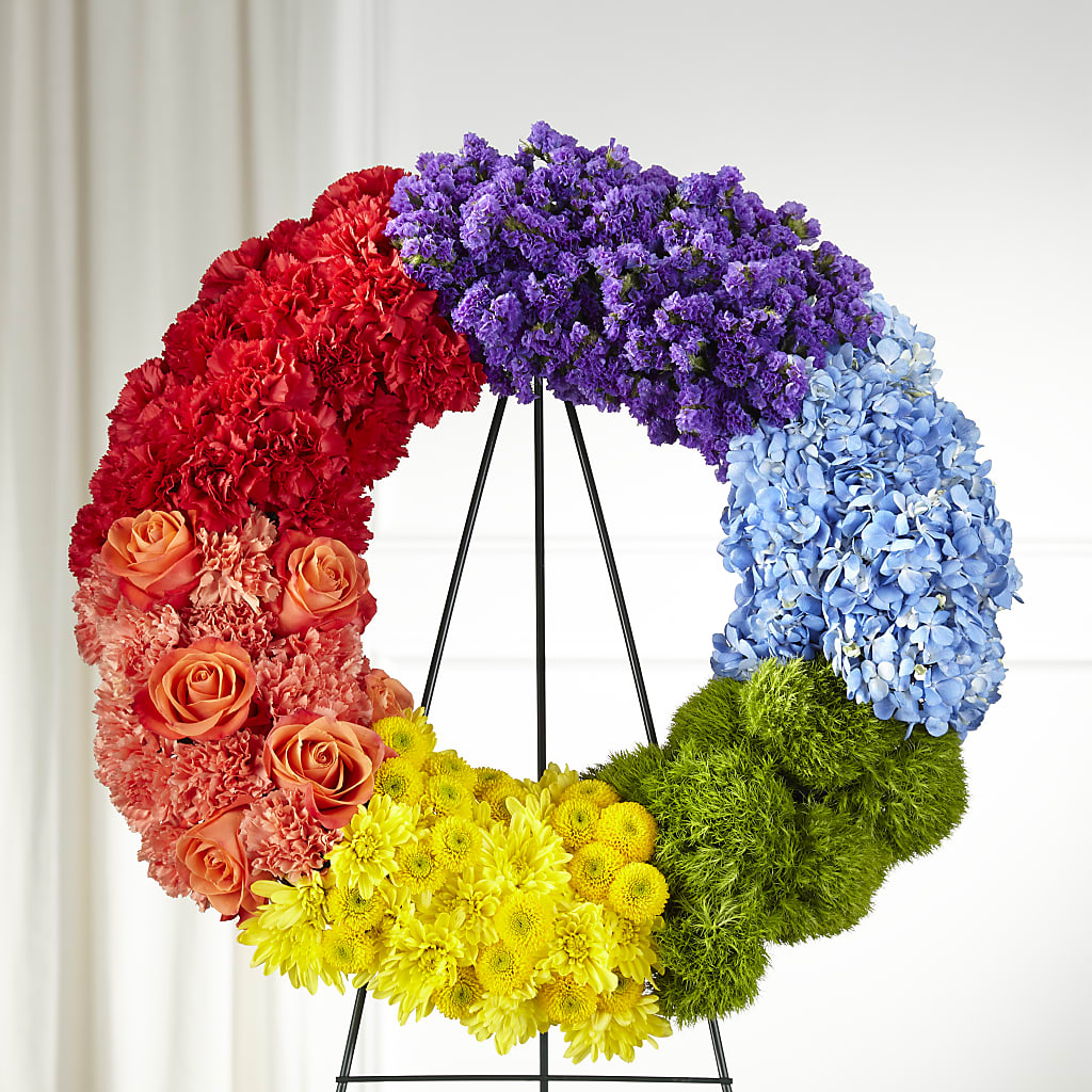 Circle of Love Wreath flower arrangement by Honeybee Floral