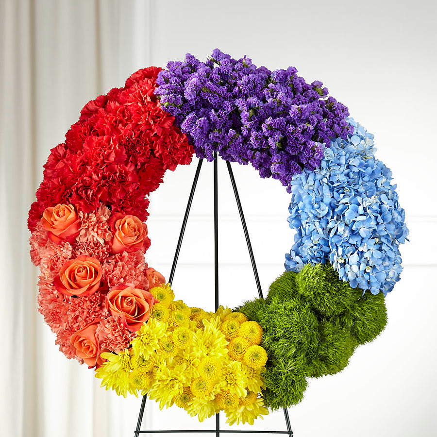 Circle of Love Wreath flower arrangement by Honeybee Floral