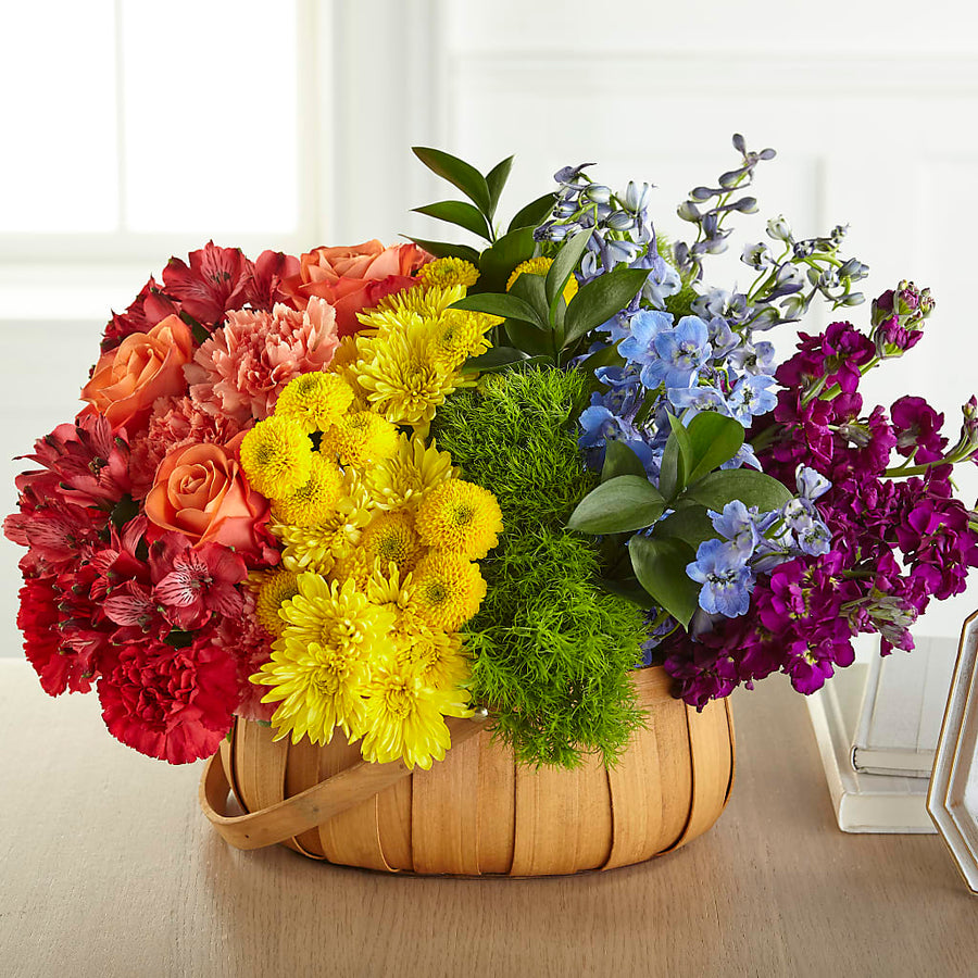 Prideful Basket flower arrangement by Honeybee Floral