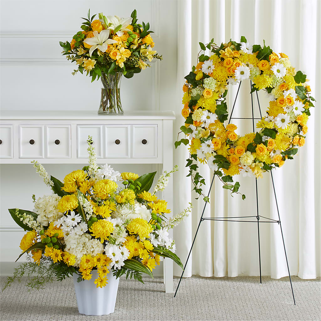 Warm Remembrance Bundles flower arrangement by Honeybee Floral