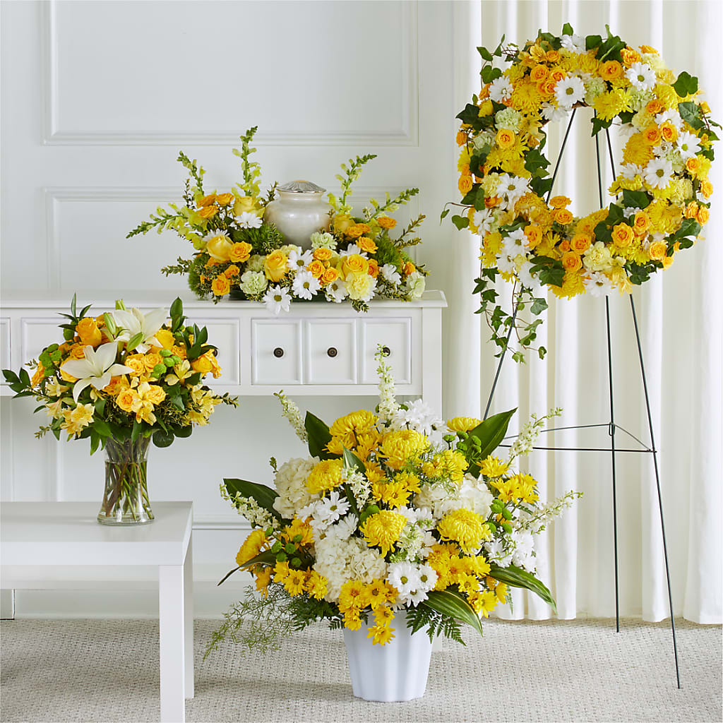 Warm Remembrance Bundles flower arrangement by Honeybee Floral
