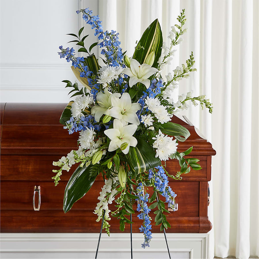 Eternal Impressions Standing Spray flower arrangement by Honeybee Floral