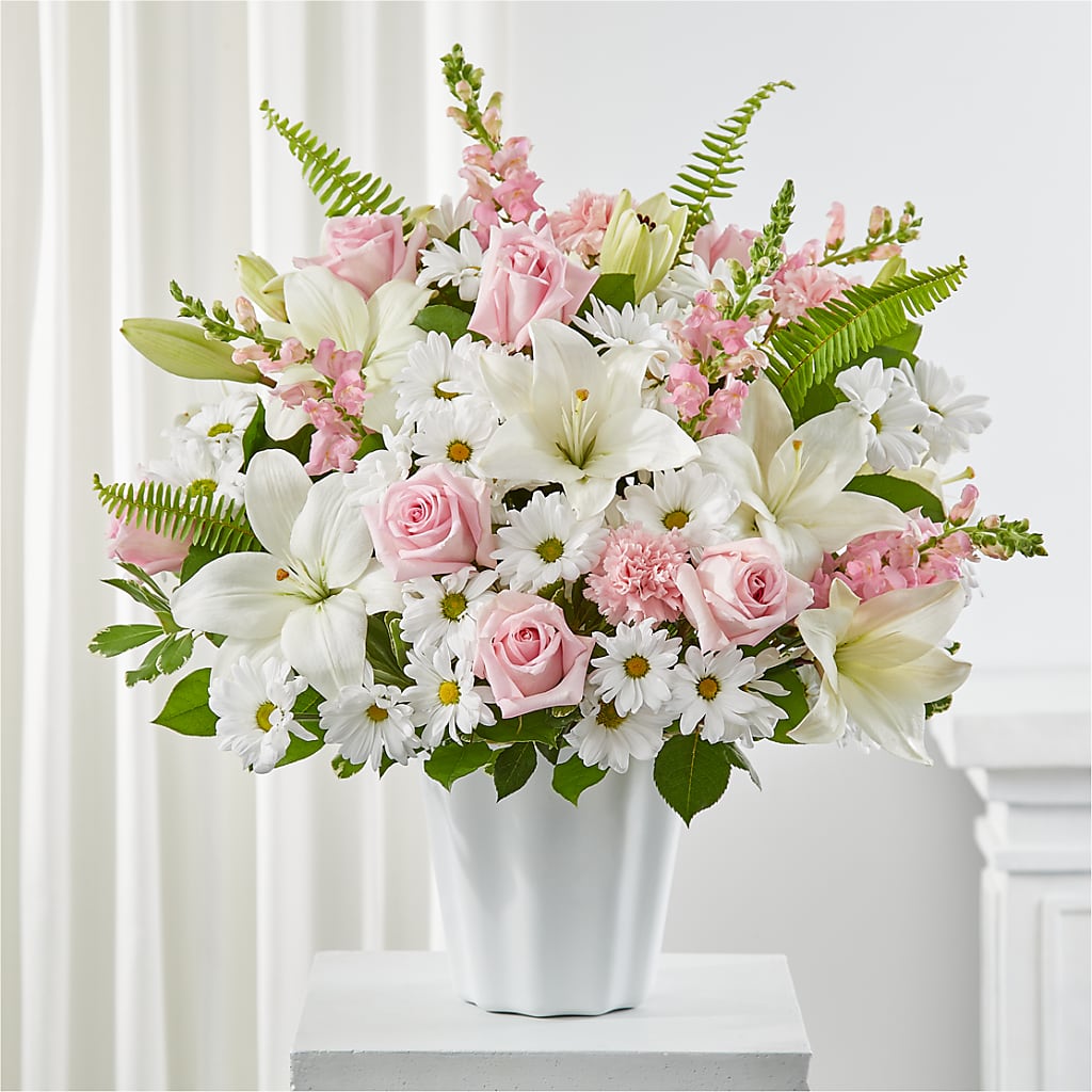 Soft Touch Tabletop Basket flower arrangement by Honeybee Floral