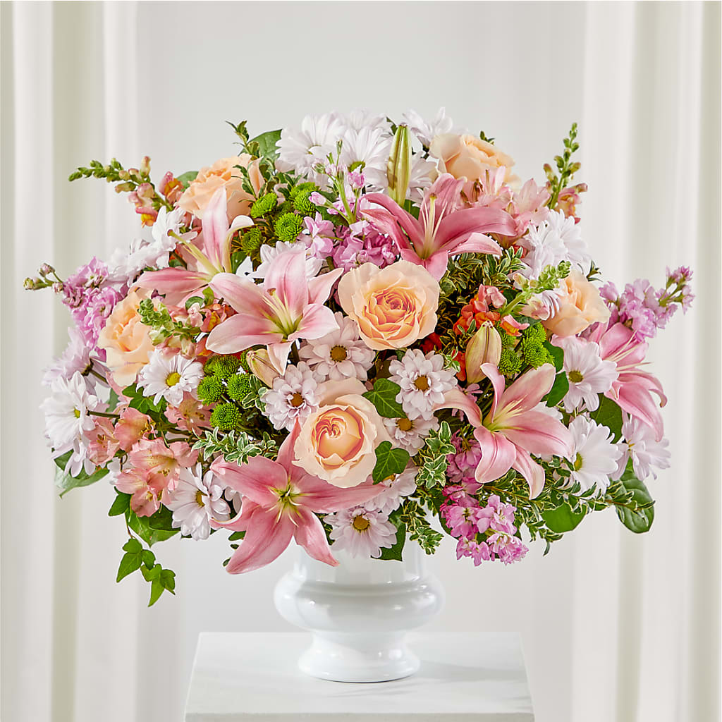 Heartfelt Gesture Urn Arrangement flower arrangement by Honeybee Floral