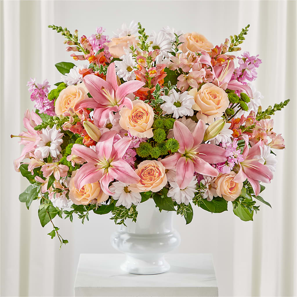 Heartfelt Gesture Urn Arrangement flower arrangement by Honeybee Floral