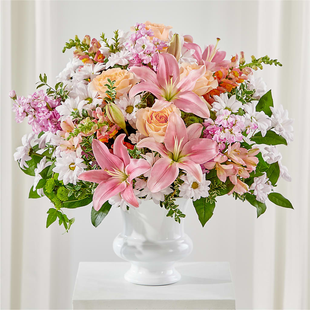Heartfelt Gesture Urn Arrangement flower arrangement by Honeybee Floral