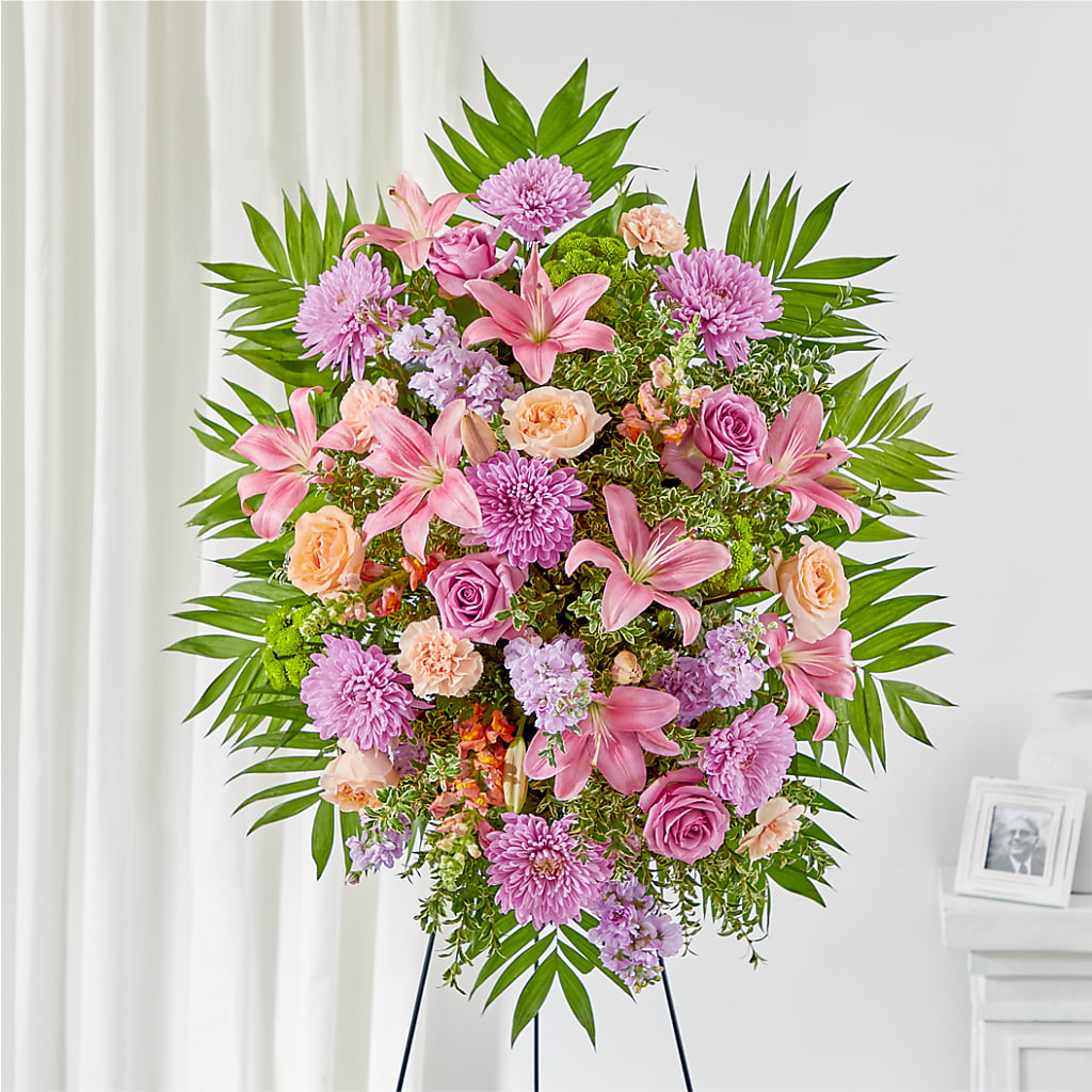 Love & Light Standing Spray flower arrangement by Honeybee Floral