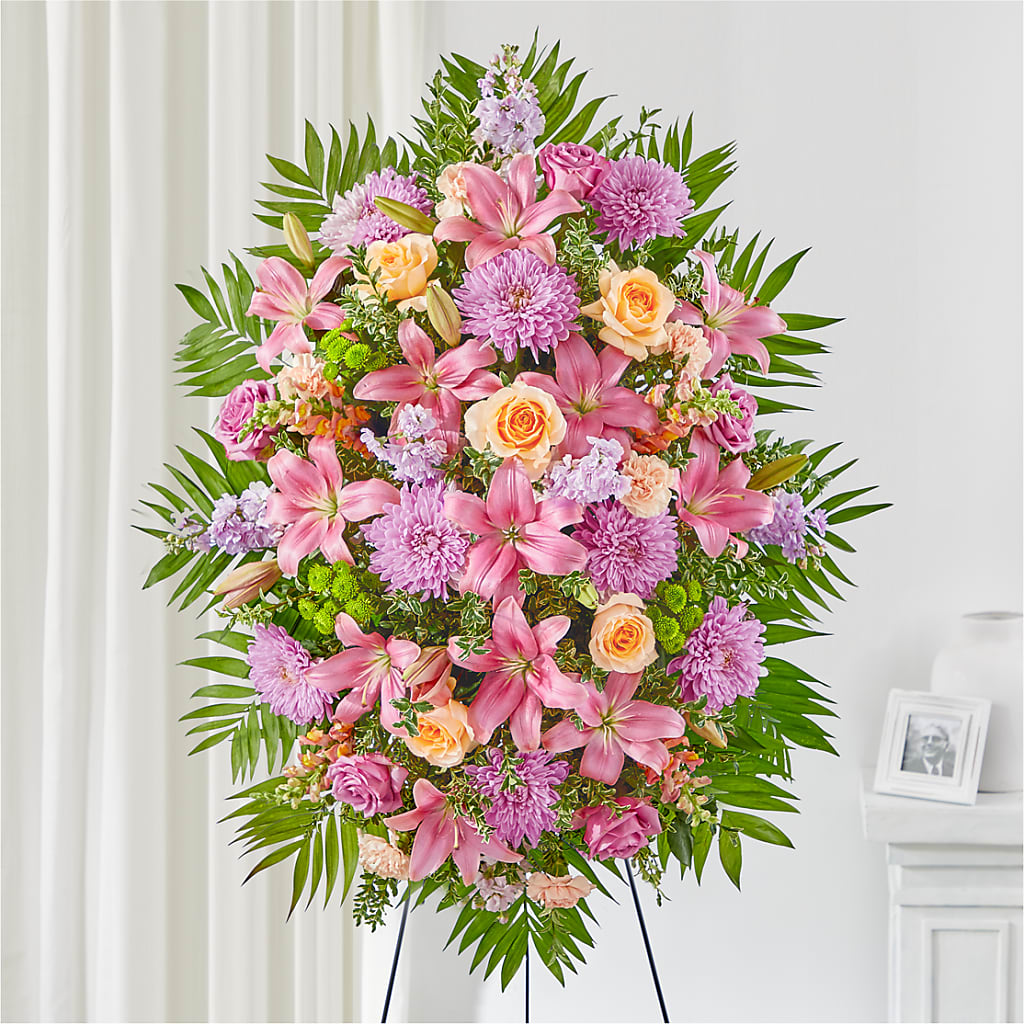 Love & Light Standing Spray flower arrangement by Honeybee Floral