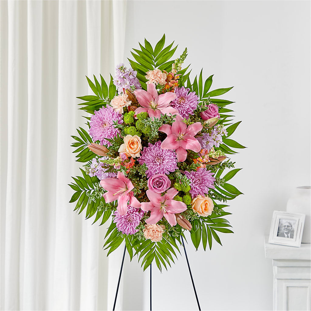 Love & Light Standing Spray flower arrangement by Honeybee Floral