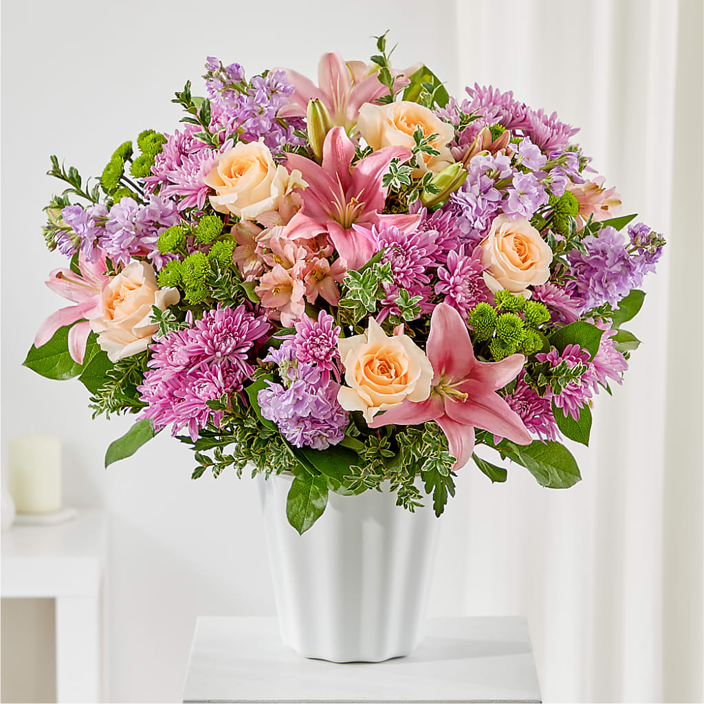 Supportive Embrace Tabletop Basket flower arrangement by Honeybee Floral