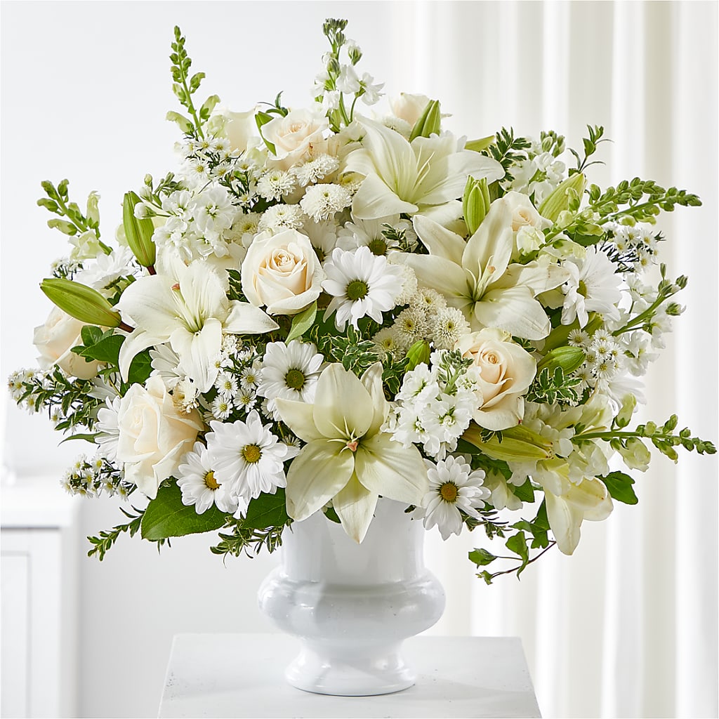 Uplifting Urn Arrangement flower arrangement by Honeybee Floral