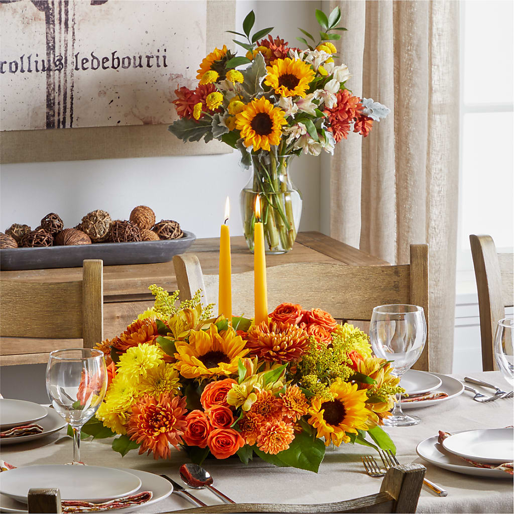 Golden Gathering Bundle flower arrangement by Honeybee Floral