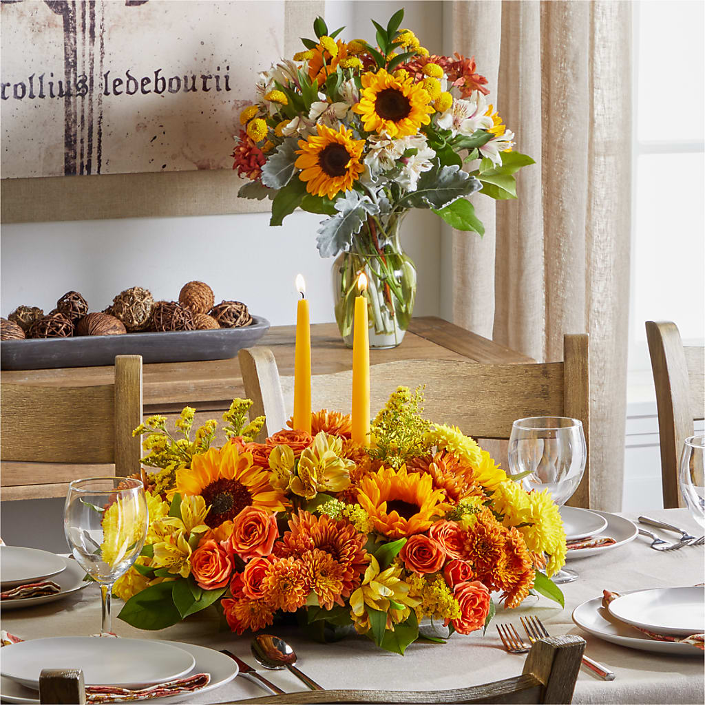 Golden Gathering Bundle flower arrangement by Honeybee Floral