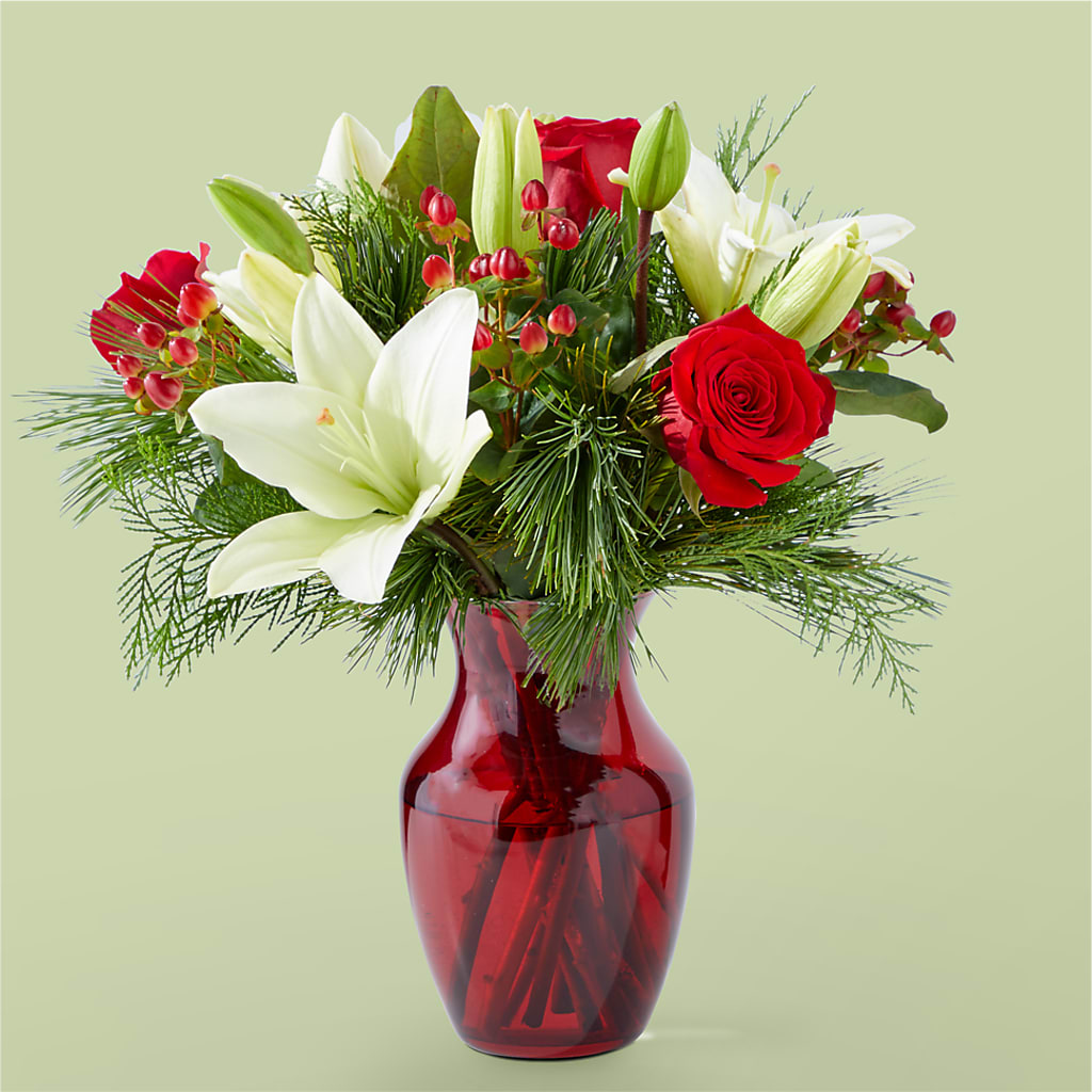 Evergreen Delight Bouquet flower arrangement by Honeybee Floral