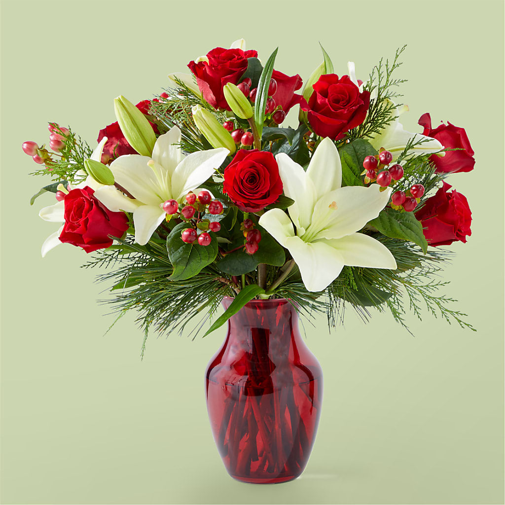 Evergreen Delight Bouquet flower arrangement by Honeybee Floral