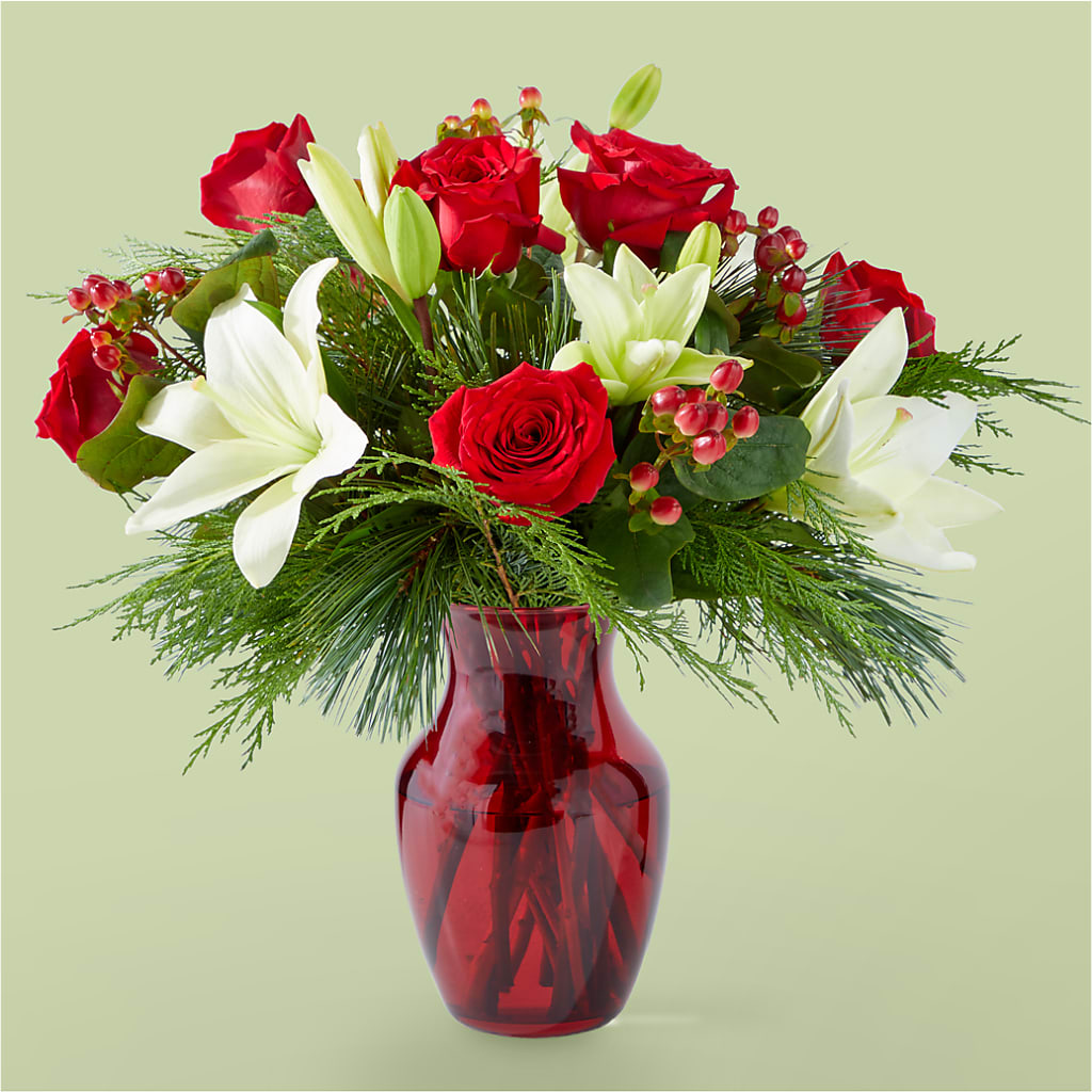Evergreen Delight Bouquet flower arrangement by Honeybee Floral
