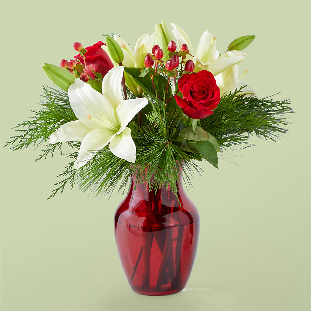Evergreen Delight Bouquet flower arrangement by Honeybee Floral