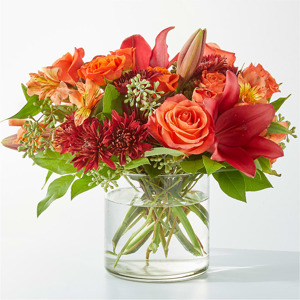 Crimson Leaves Bouquet flower arrangement by Honeybee Floral