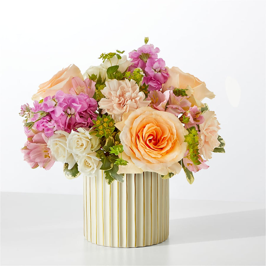 Paradise Bouquet with Ivory Vase flower arrangement by Honeybee Floral