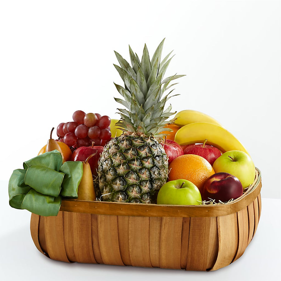 Gracious Gift Fruit Basket flower arrangement by Honeybee Floral