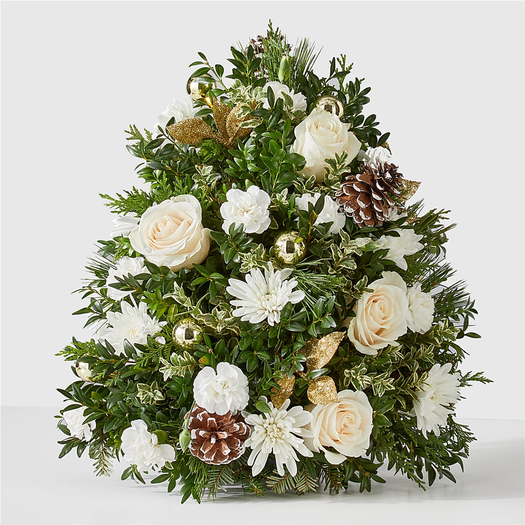Snowed In Tree flower arrangement by Honeybee Floral