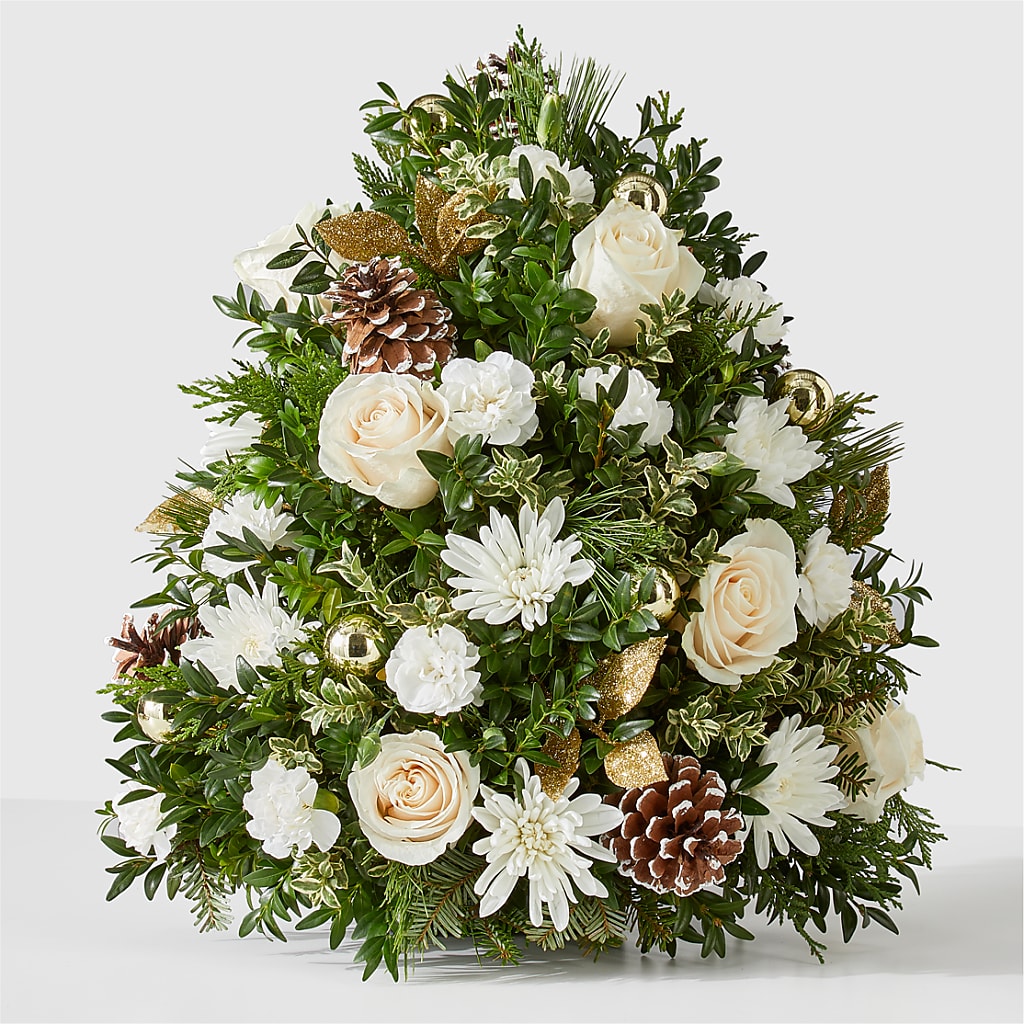 Snowed In Tree flower arrangement by Honeybee Floral