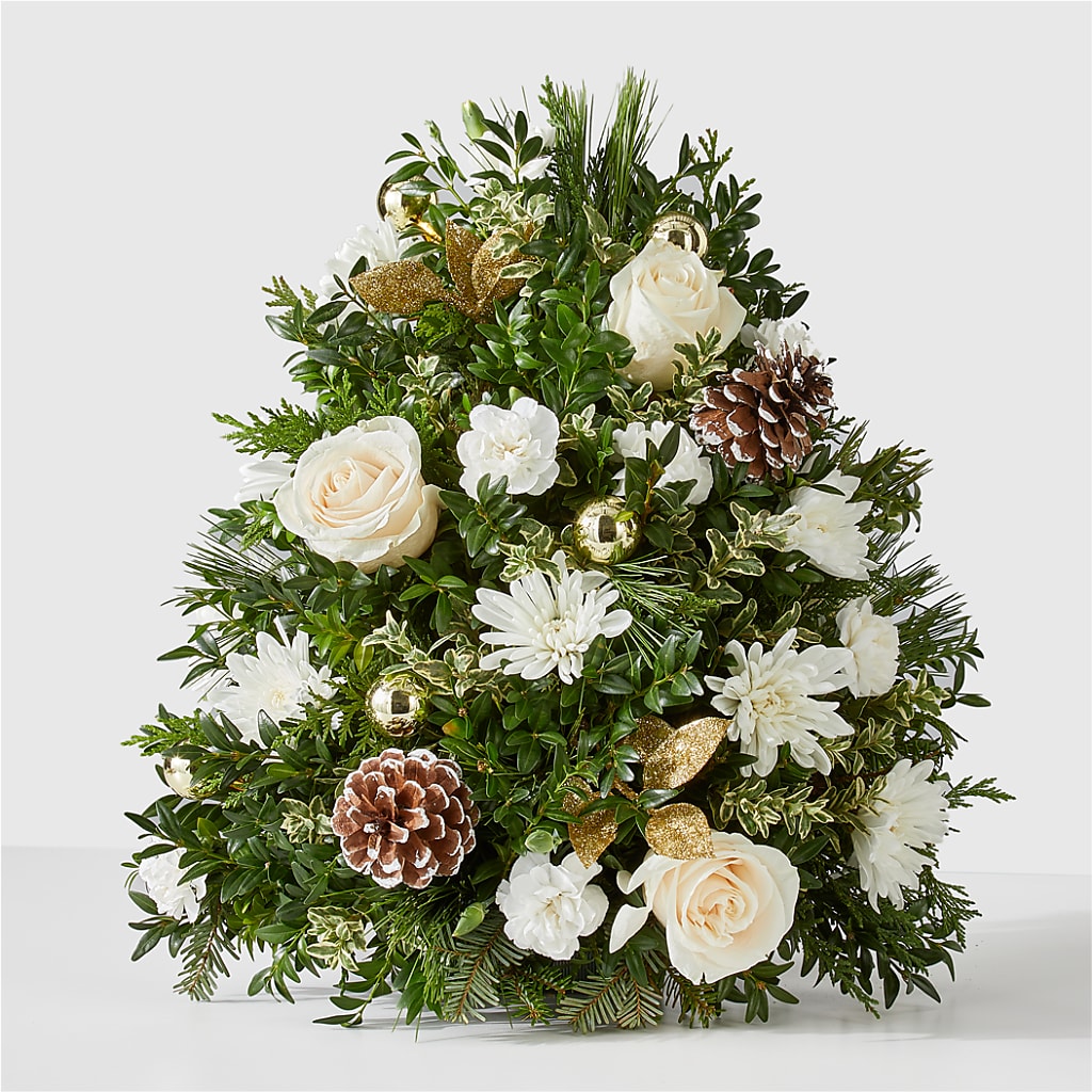 Snowed In Tree flower arrangement by Honeybee Floral
