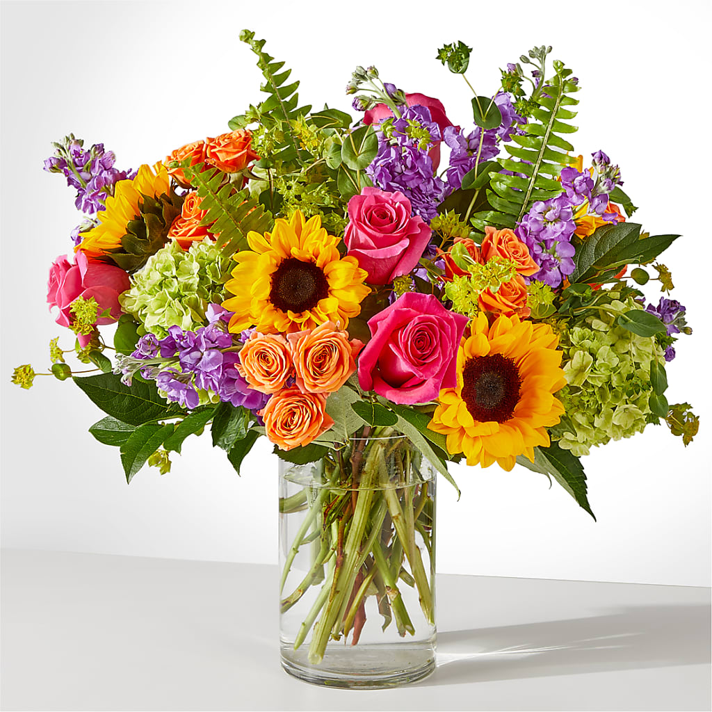 Vibrant Greetings Bouquet flower arrangement by Honeybee Floral