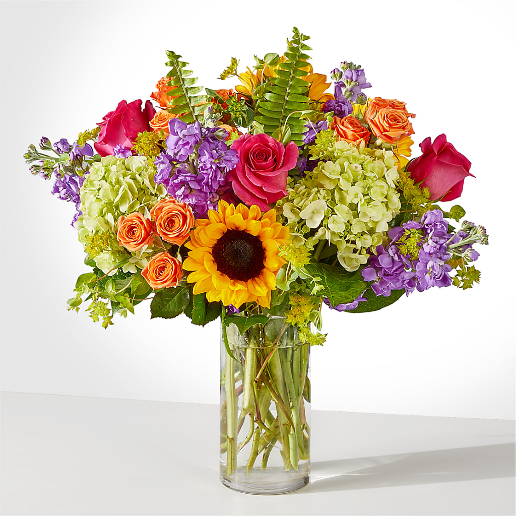 Vibrant Greetings Bouquet flower arrangement by Honeybee Floral