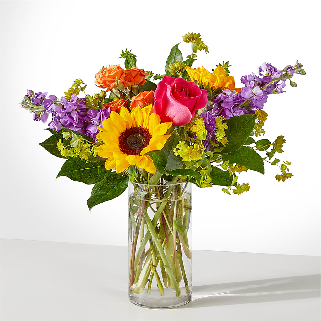 Vibrant Greetings Bouquet flower arrangement by Honeybee Floral