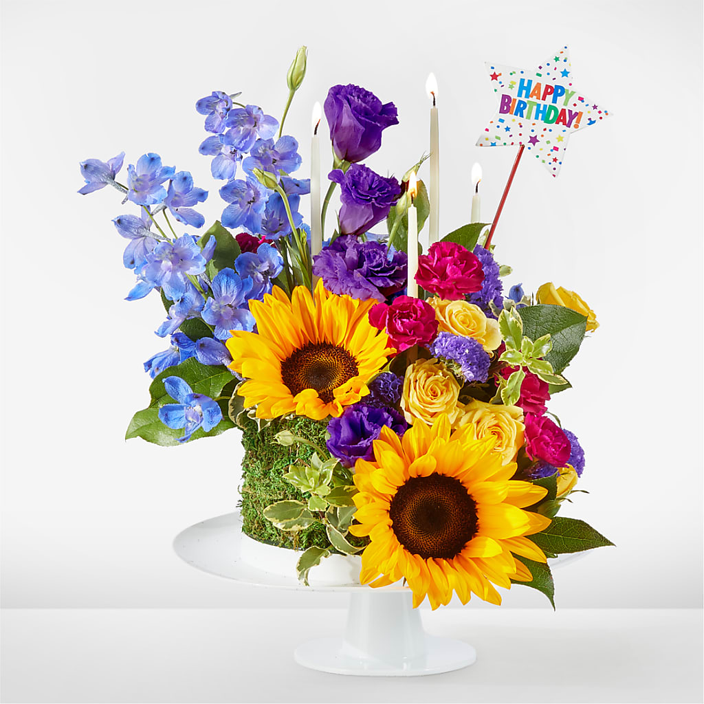 Star of the Day Floral Cake flower arrangement by Honeybee Floral