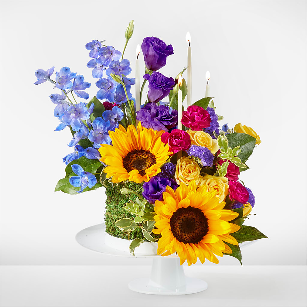 Star of the Day Floral Cake flower arrangement by Honeybee Floral