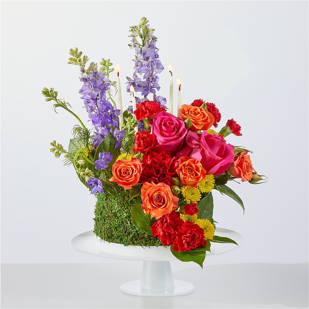 Best Year Yet Floral Cake flower arrangement by Honeybee Floral